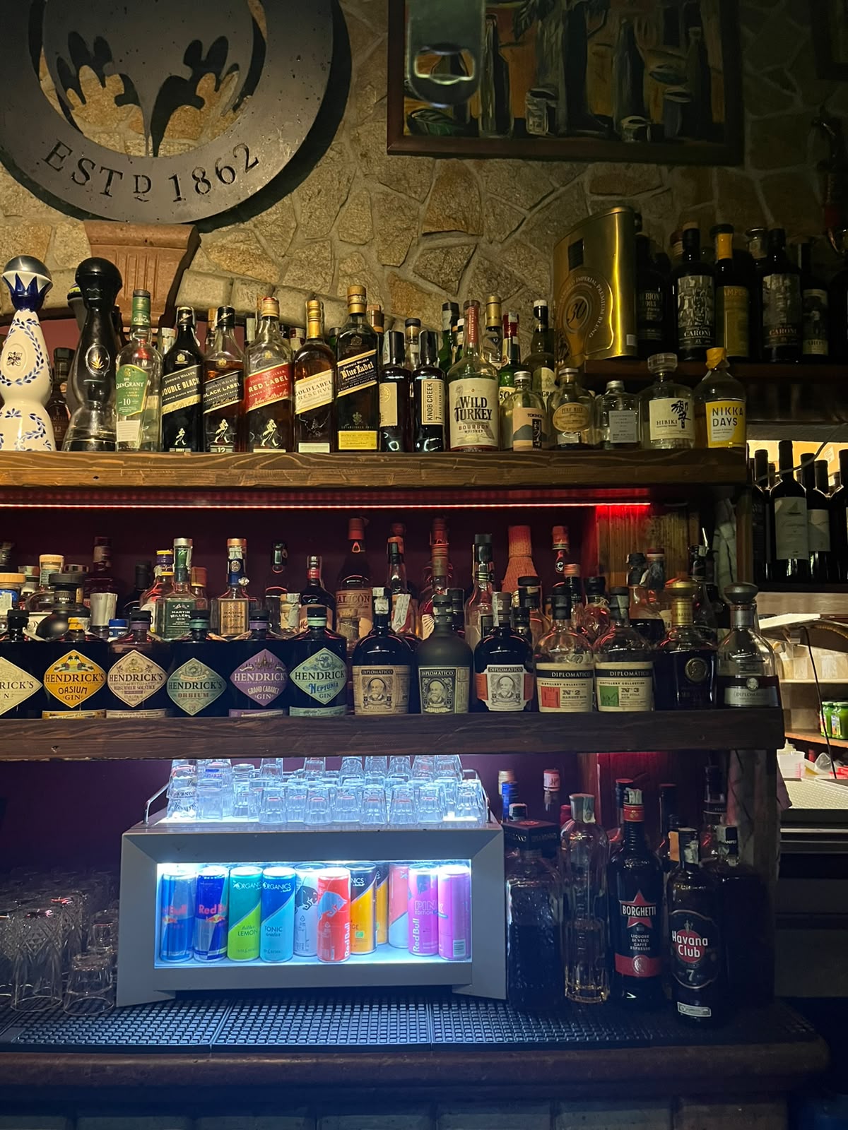 Bancone e distillati del Mojito